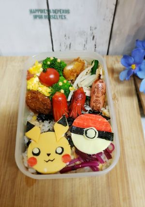 ★ポケモン【ピカチュウ 】キャラ弁当-レシピのメイン写真