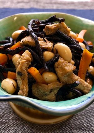 副菜に＊大豆と長ひじきの煮物［作り置き］-レシピのメイン写真