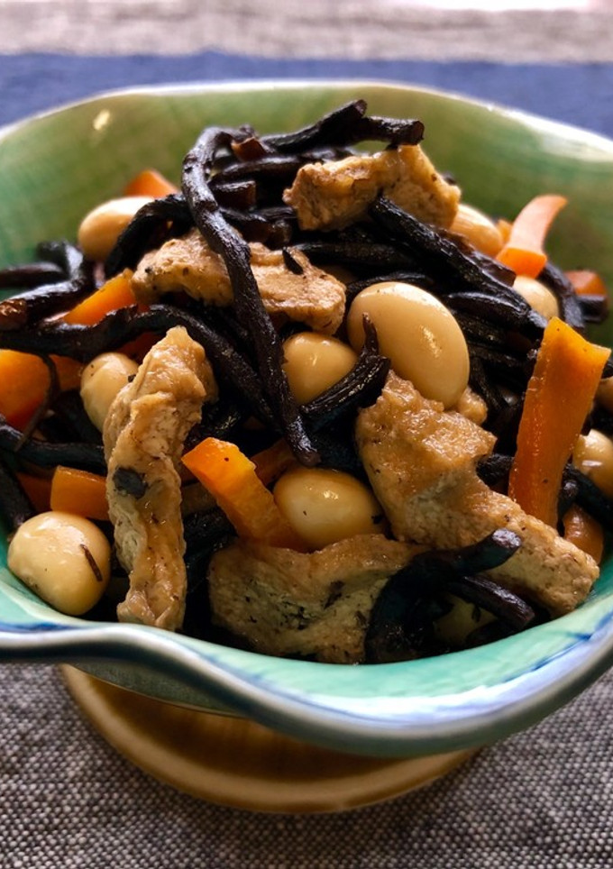 副菜に＊大豆と長ひじきの煮物［作り置き］-レシピのメイン写真