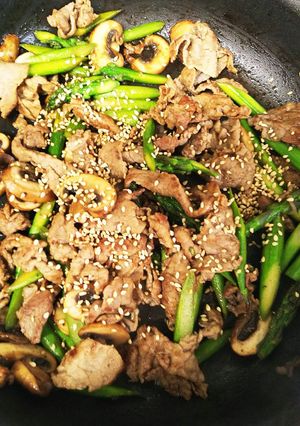 牛肉アスパラ炒め-レシピのメイン写真