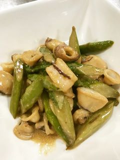 アスパラとイカのマヨ炒め【JA福岡市】-レシピのメイン写真