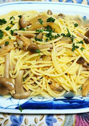 簡単♪アサリとシメジのスープスパゲッティ-レシピのメイン写真