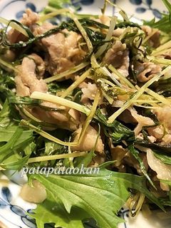 水菜と豚肉の味噌炒め-レシピのメイン写真