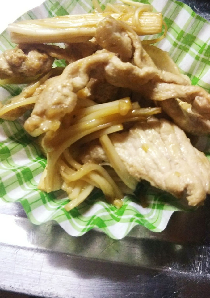 豚肉とえのきの焼肉のたれ和え☆-レシピのメイン写真