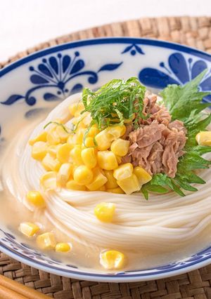 みそバターコーンそうめん-レシピのメイン写真