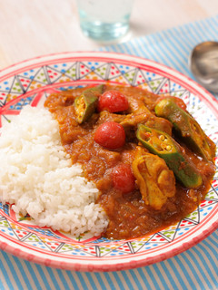 鶏肉とオクラのビネガートマトカレー☆-レシピのメイン写真