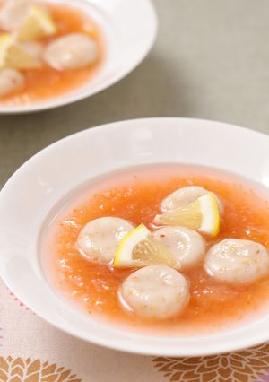 プチプチ食感♪いちじくの冷やしお汁粉風-レシピのメイン写真