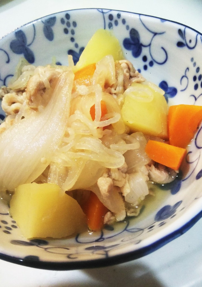 麺つゆとすき焼きのタレで甘めの肉じゃが☆-レシピのメイン写真