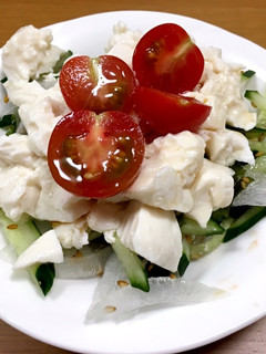 豆腐と新玉ねぎのサラダ-レシピのメイン写真
