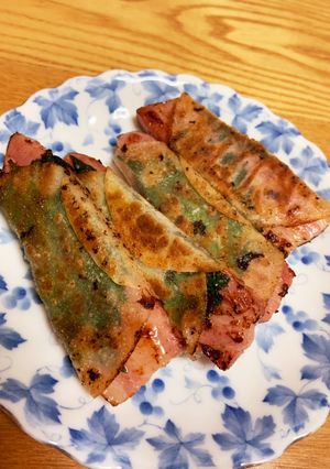 激旨☆厚切りベーコンと大葉のパリッと焼き-レシピのメイン写真
