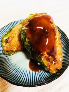 ヘルシー♡えのき入りピーマンの肉詰め-レシピのメイン写真