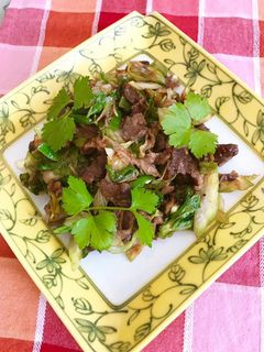 セロリと牛肉のかき油炒め-レシピのメイン写真