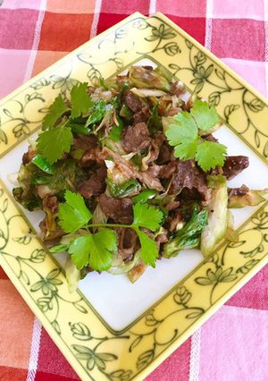 セロリと牛肉のかき油炒め-レシピのメイン写真