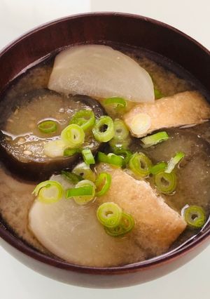 なすかぶ油揚げの味噌汁-レシピのメイン写真