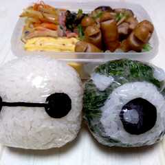 รูปของ ベイマックスとマイク♪キャラ弁
