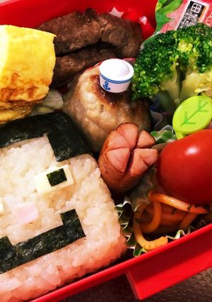 マイクラ スティーブ キャラ弁-レシピのメイン写真