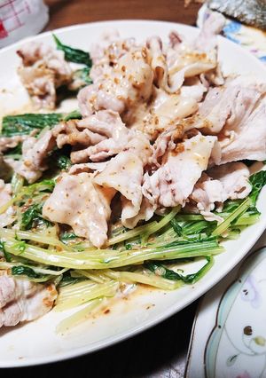 水菜(京菜)と豚肉のサラダ-レシピのメイン写真