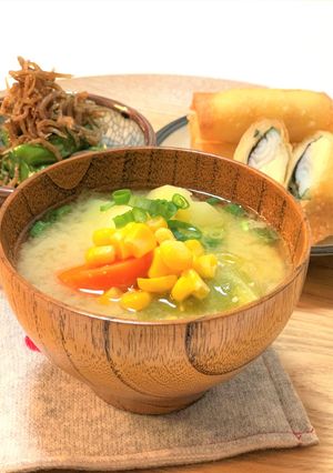 具だくさんバター味噌汁（シニア向け）-レシピのメイン写真