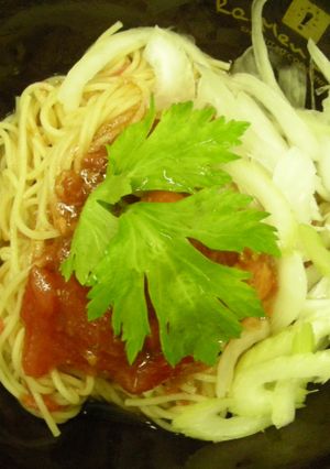 トマトの冷製パスタ（200円ランチ）-レシピのメイン写真