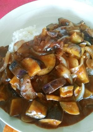 ナスと玉ねぎのカレー【男飯】-レシピのメイン写真