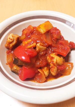 チキンと野菜のトマト煮込み-レシピのメイン写真
