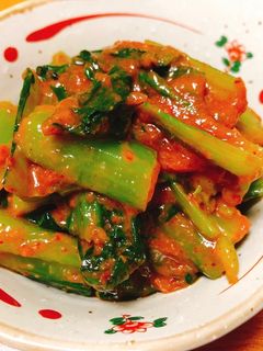 小松菜のピリ辛味噌だれ和え-レシピのメイン写真