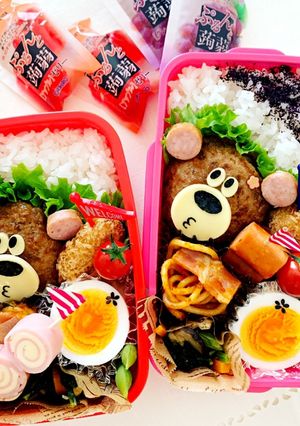 キャラ弁＊くまちゃん＊ハンバーグ-レシピのメイン写真