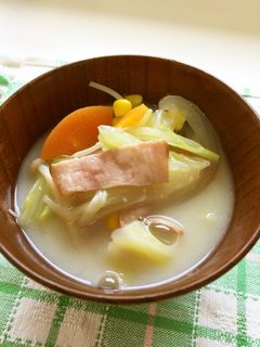 キャベツの豆乳味噌汁-レシピのメイン写真