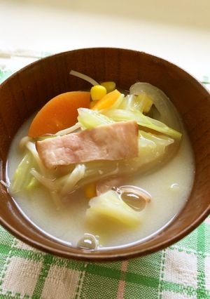 キャベツの豆乳味噌汁-レシピのメイン写真