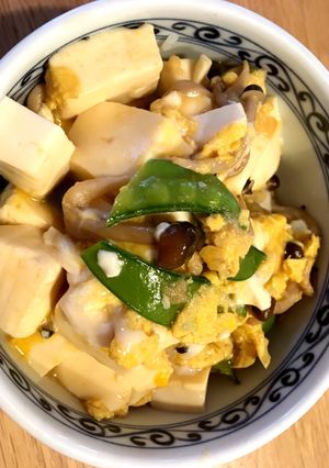 ヘルシーランチに☆豆腐の卵とじ丼-レシピのメイン写真