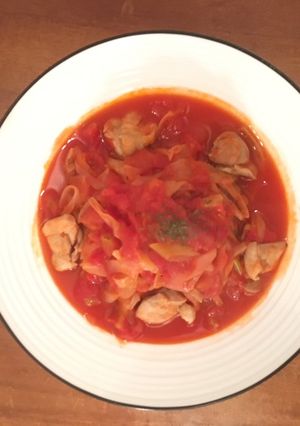 チキン南蛮風トマトスープパスタ-レシピのメイン写真