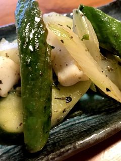 イカとセロリとキュウリの爽やかレモン炒め-レシピのメイン写真