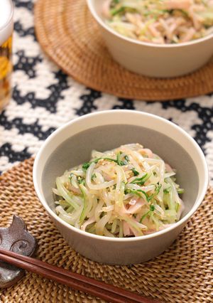 簡単もう一品♪もやしと水菜の中華風サラダ-レシピのメイン写真