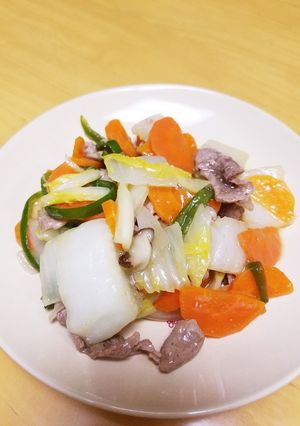 簡単。豚肉と野菜の中華いため-レシピのメイン写真