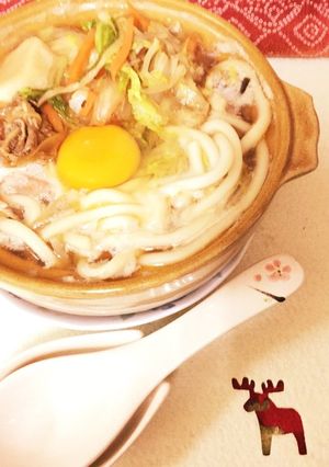 あっさり野菜炒め風鍋焼きうどん-レシピのメイン写真