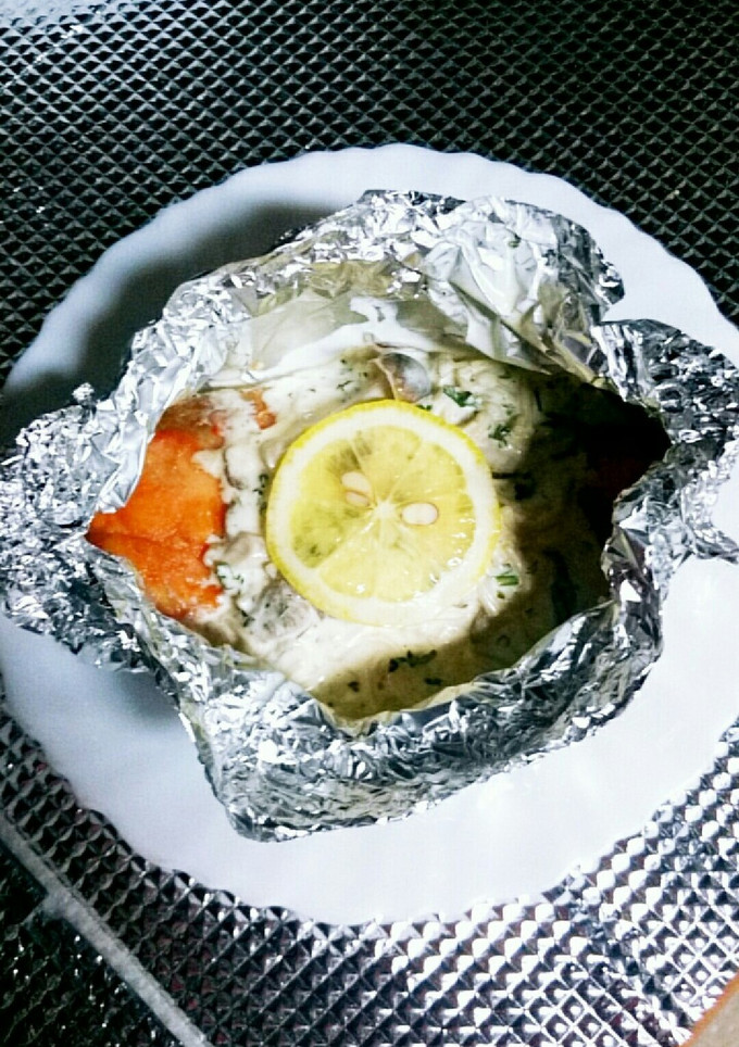 鮭のホイル焼き❤きのこのマヨソースがけ-レシピのメイン写真