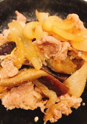 下味冷凍◎作業２つ！ナスと豚肉の生姜焼き-レシピのメイン写真