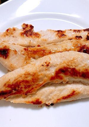 酒粕と味噌で！ささみの粕漬焼き！-レシピのメイン写真