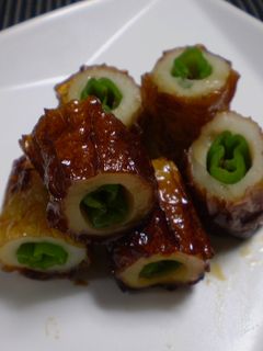 お弁当に最適!シシトウ詰め竹輪の照り焼き-レシピのメイン写真