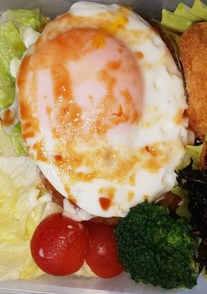 簡単ロコモコ弁当-レシピのメイン写真