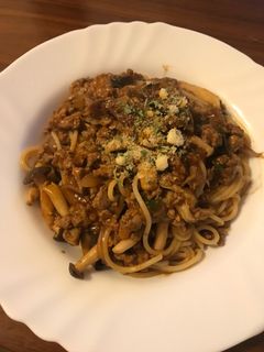 余り物で簡単!ミートソース風スパゲティ-レシピのメイン写真