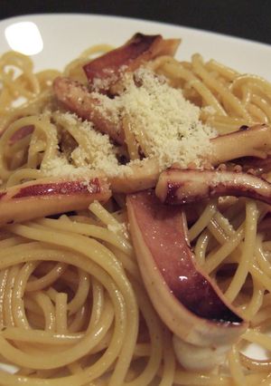 イカとアンチョビーのスパゲッティ-レシピのメイン写真