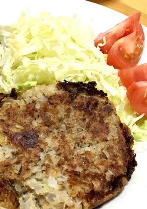 卵なし！豆腐と鯖缶水煮で作るハンバーグ-レシピのメイン写真