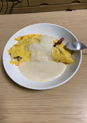 カルボナーラ風オムライス-レシピのメイン写真