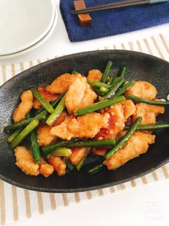 柔らか鶏胸肉とニンニクの芽の中華炒め-レシピのメイン写真