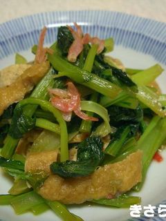 小松菜と干しエビの煮浸し-レシピのメイン写真