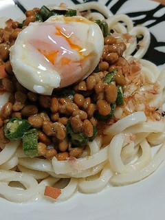 おくら納豆冷やうどん-レシピのメイン写真