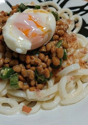 おくら納豆冷やうどん-レシピのメイン写真