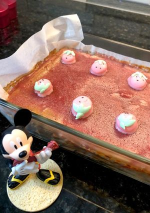 ヨーグルトチーズケーキ、いちごジャム入り-レシピのメイン写真