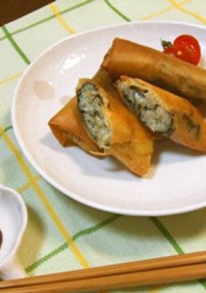 高菜チーズライスの春巻き-レシピのメイン写真